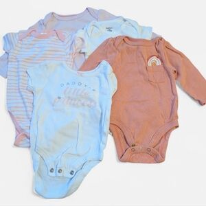 Mixed Brands Baby Girl 5-Piece Bodysuit Bundle Size 0-3 Months